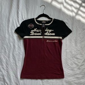 🏍️ SOLD 🏍️ Vintage Harley-Davidson Zip-Up Top